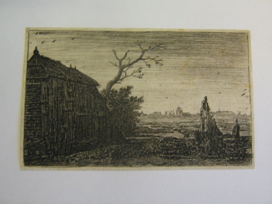 Appraisal: JOHANNES RUISCHER Three etchings The Sluice Landscape with a Church