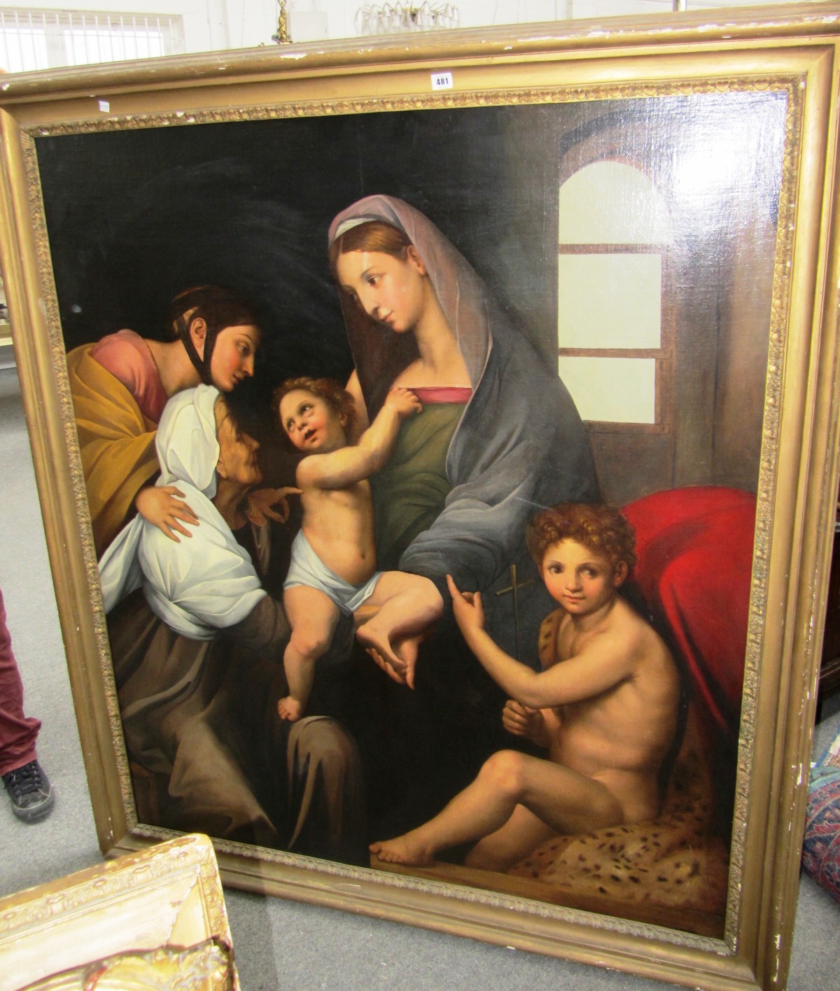 Appraisal: After Raphael Madonna dell'Impannata oil on canvas cm x cm