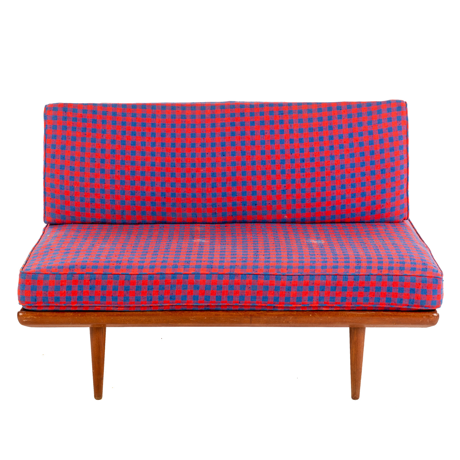 Appraisal: DANISH MODERN LOVESEAT ATTRIBUTED TO PETER HVIDT Teak wood with