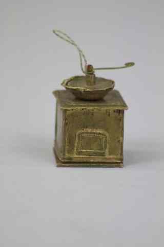 Appraisal: COFFEE GRINDER DRESDEN CANDY CONTAINER Germany painted in gold nice