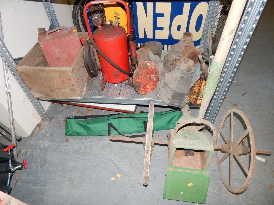 Appraisal: Various agricultural and other bygones to include a seed drill