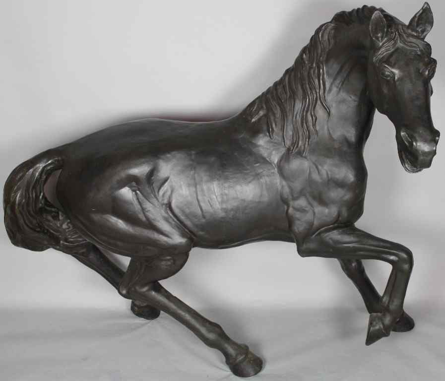 Appraisal: ALMOST LIFESIZE BRONZE STANDING FIGURE OF A HORSE AFTER P