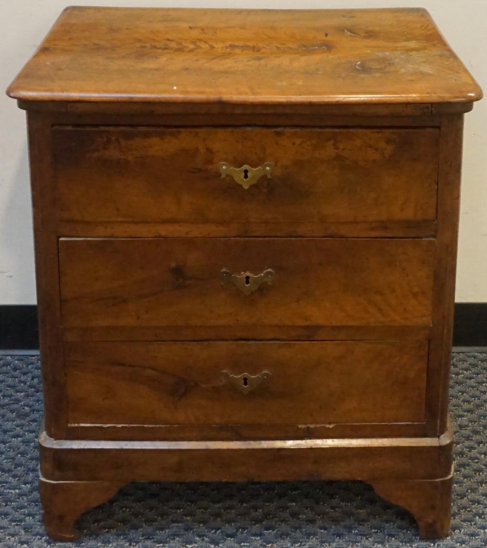 Appraisal: CONTINENTAL MAHOGANY THREE DRAWER SIDE CHEST X X IN X