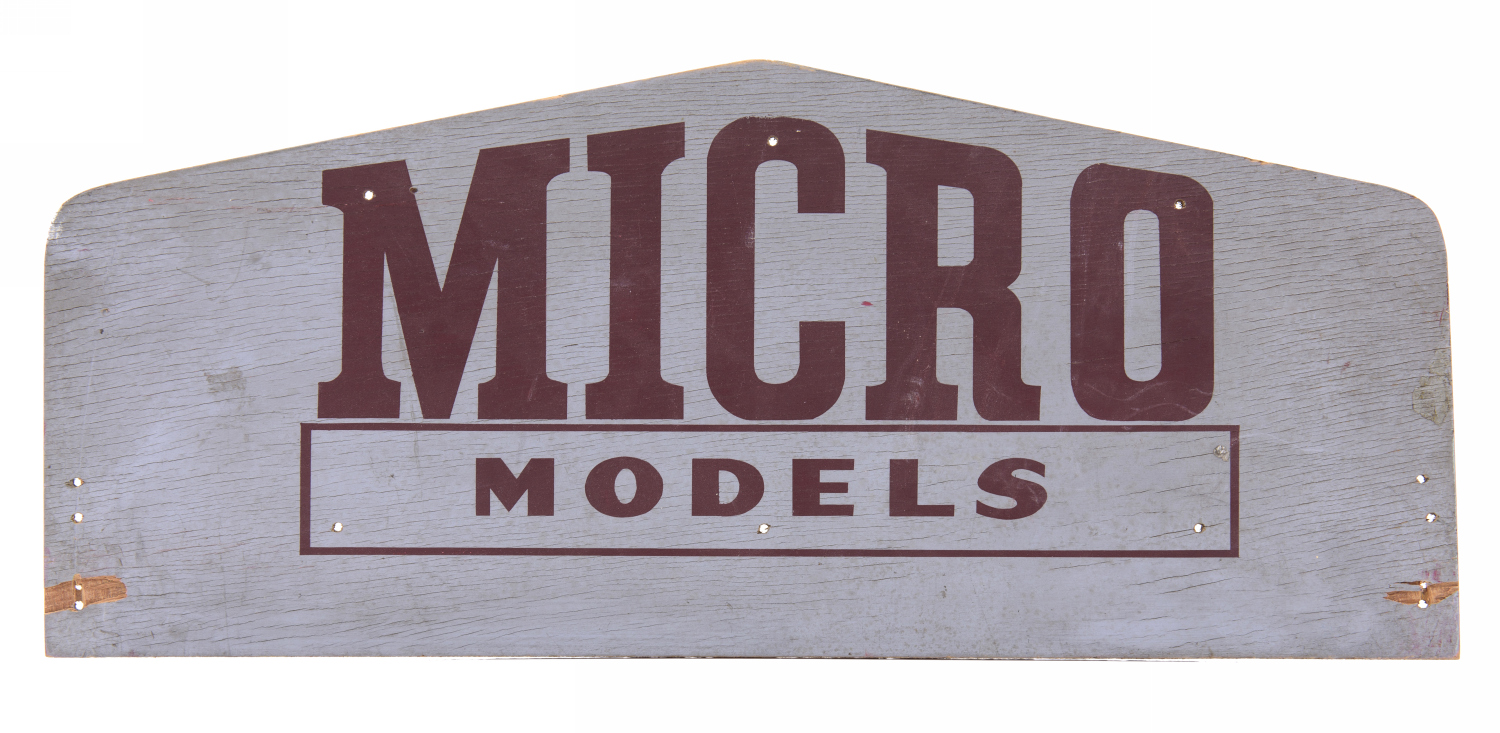 Appraisal: VINTAGE PAINTED WOODEN MICRO MODELS SIGN