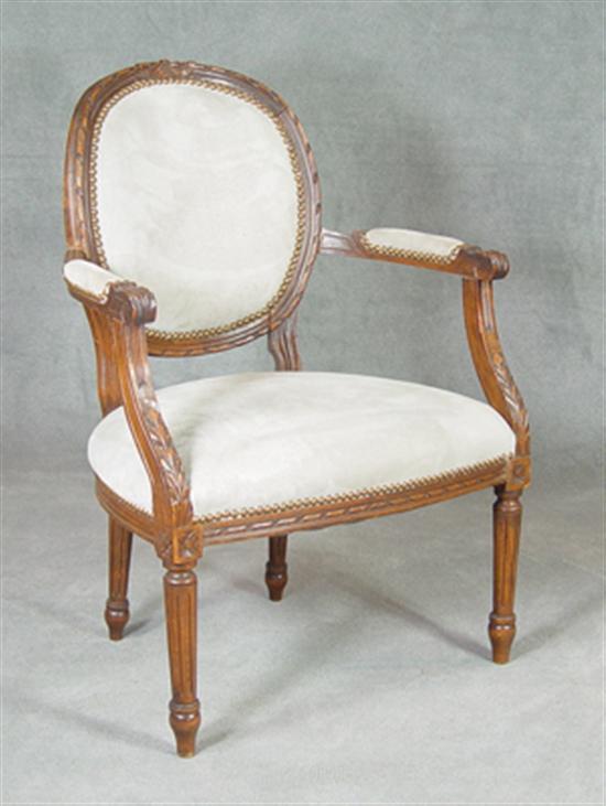 Appraisal: Adams Style Armchair Circa Rope and ribbon carved crest Foliate