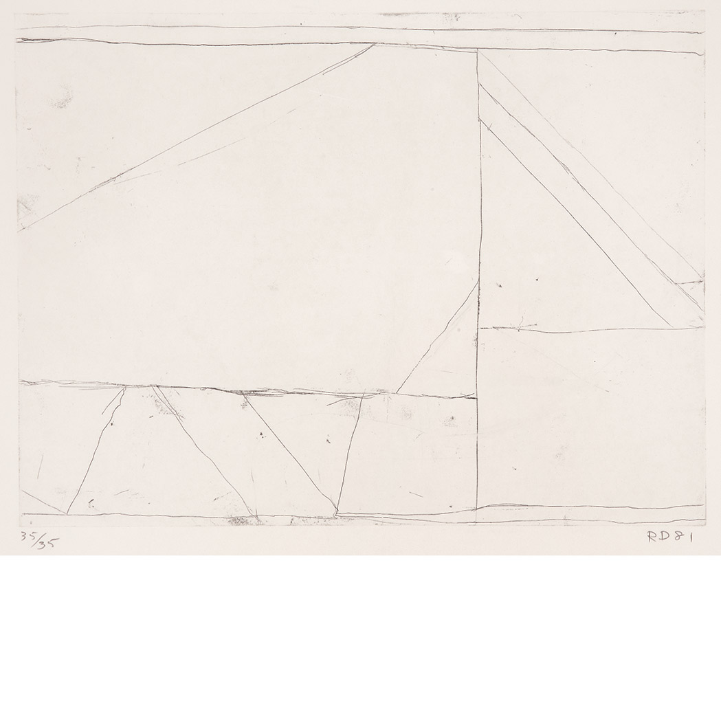 Appraisal: Richard Diebenkorn OAKLAND IMAGE Soft-ground etching signed with initials dated