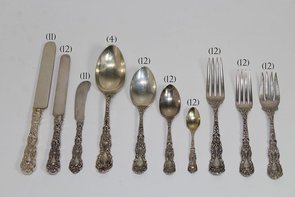 Appraisal: Pc Gorham Chrysanthemum Sterling Flatware Set Pc Gorham Chrysanthemum Sterling