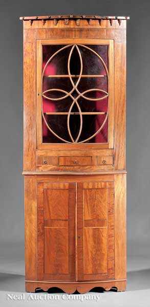 Appraisal: A George III Mahogany Corner Cabinet late th early th