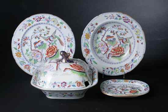 Appraisal: ELEVEN PIECES MASON'S PATENT IRONSTONE CHINA Circa Including three dinner