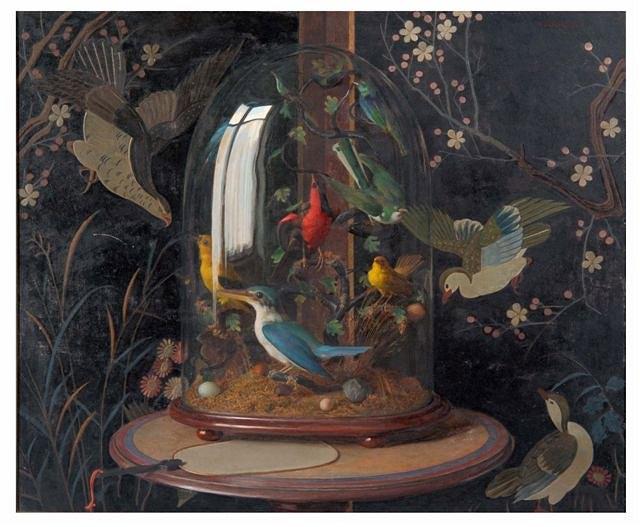 Appraisal: JOHN BULLOCH SOUTER - still life study of Asian birds