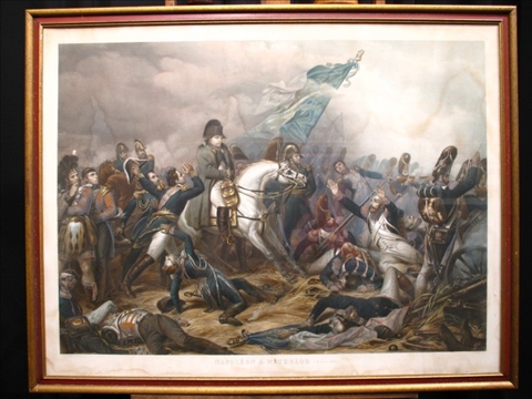 Appraisal: JEAN-PIERRE-MARIE JAZET FRENCH - NAPOLEON A WATERLOO JUIN Color print