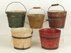 Appraisal: BERRY PAILS - Lot of five assorted Shaker soft wood