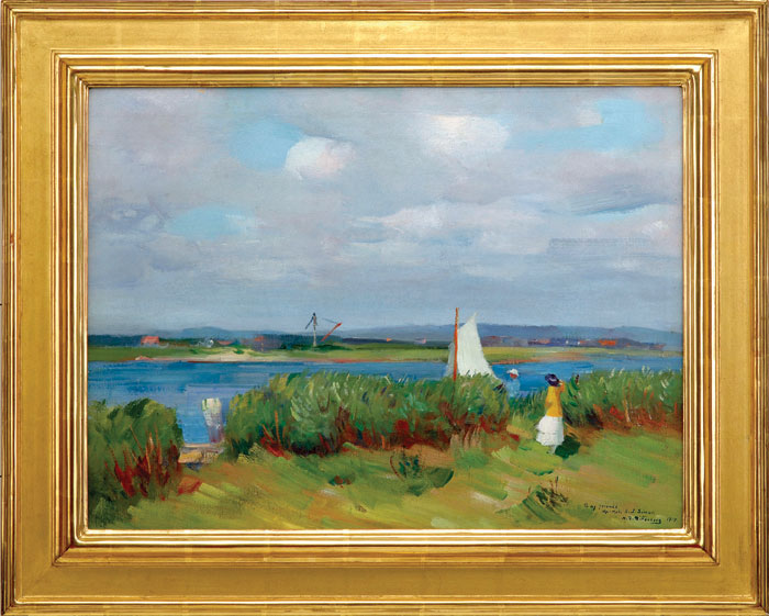 Appraisal: HENRY R RITTENBERG AMERICAN - ALONG THE RIVER Oil on