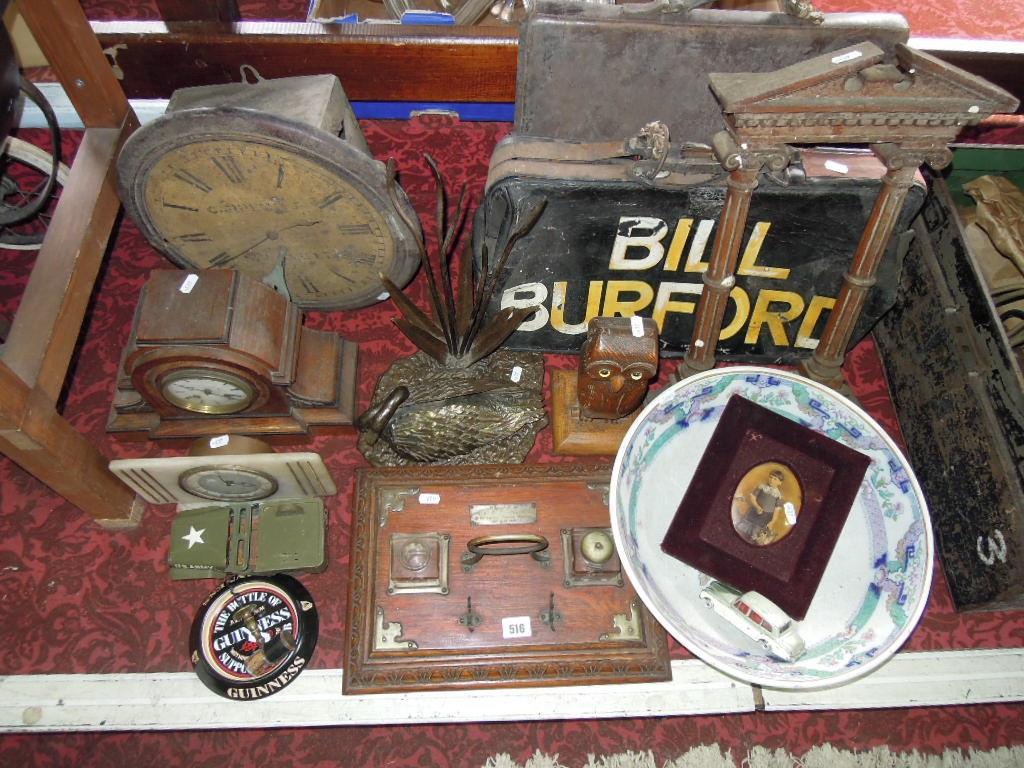 Appraisal: A miscellaneous collection of items including a section of wall