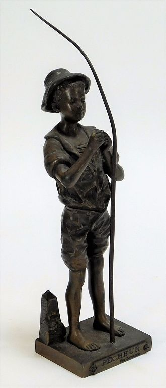 Appraisal: Aft Adolphe Jean Lavergne Fisher Boy Statue France - Depicts