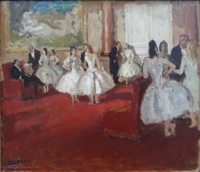 Appraisal: COSSON Jean Oil on Panel Le Foyer de la Danse