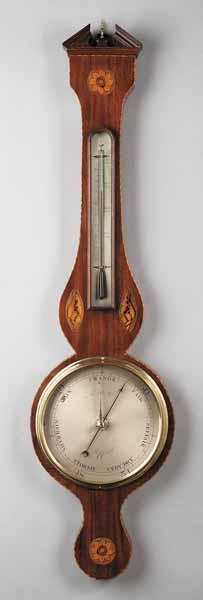 Appraisal: A George III Mahogany and Inlaid Barometer c the dial