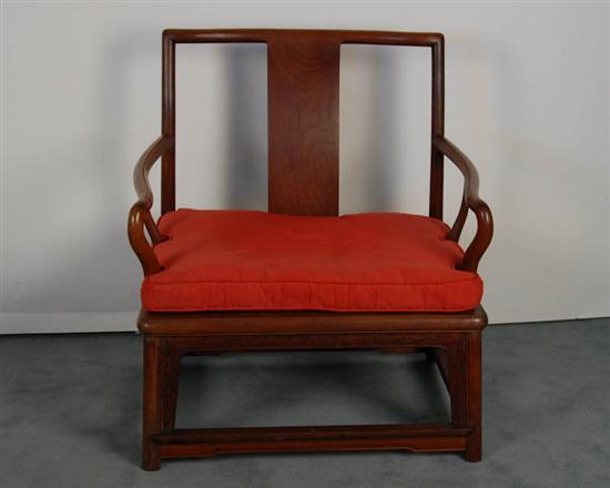 Appraisal: Dynasty Line by Drummond Co Chinese-style Chair heavy teak frame