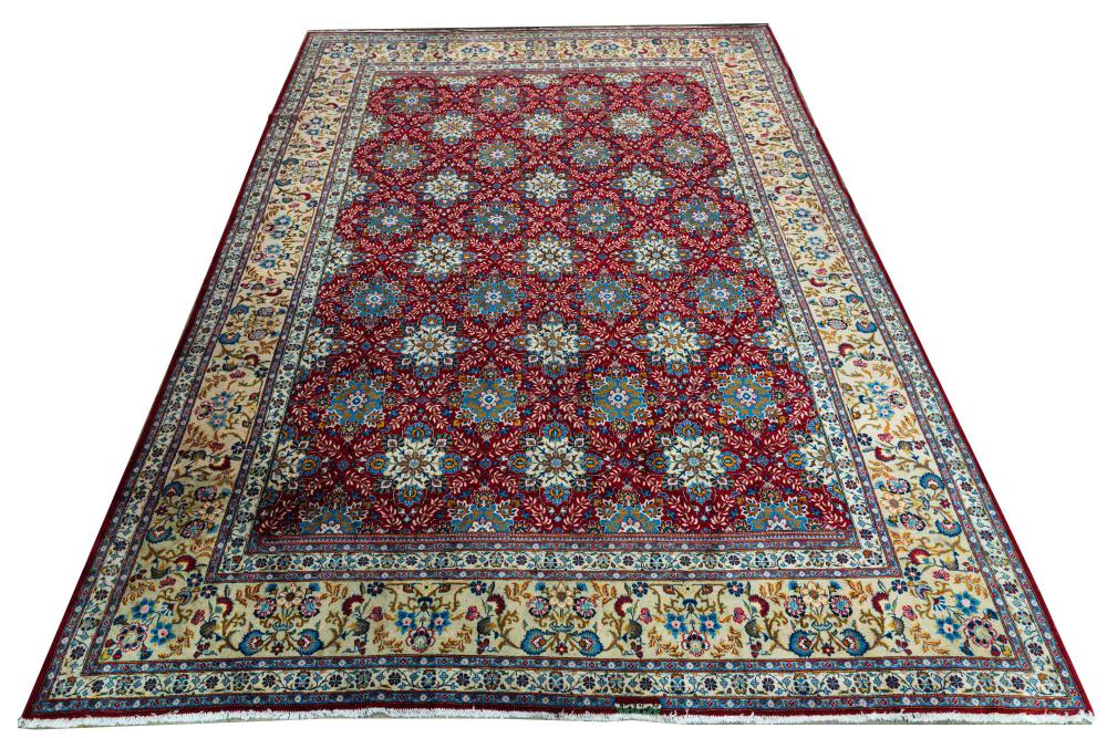 Appraisal: KASHAN CARPETred field ' x '' Condition