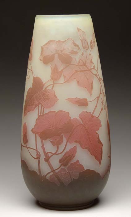 Appraisal: ARSALL CAMEO VASE Large vase with all over foliage and