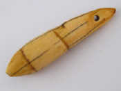 Appraisal: An early 's Inuit ivory carved fish pendant cm