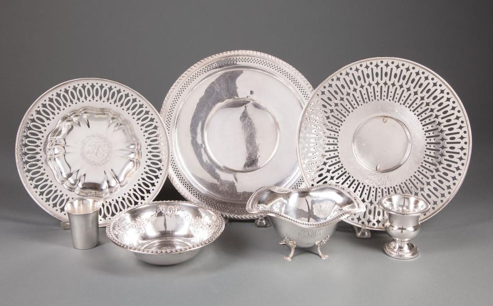 Appraisal: Miscellaneous Group of Small American Sterling Silver Table Objects incl