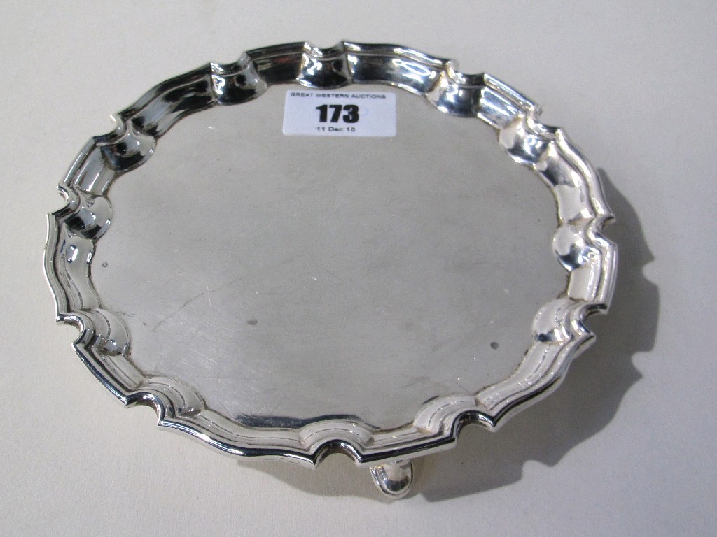 Appraisal: Silver card tray Birmingham