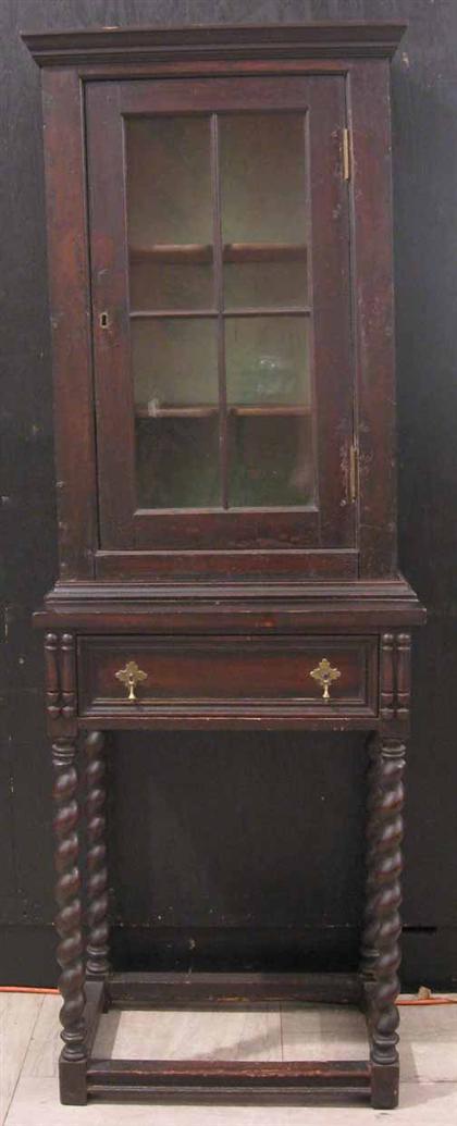 Appraisal: English oak cabinet on stand th th century H in