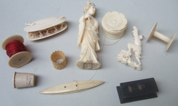 Appraisal: A Japanese carved ivory figure of 'The Clam's Dream' a