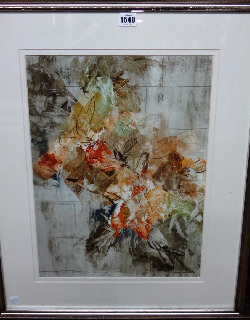 Appraisal: Frederick Donald Blake - Autumn leaves watercolour and gouache signed