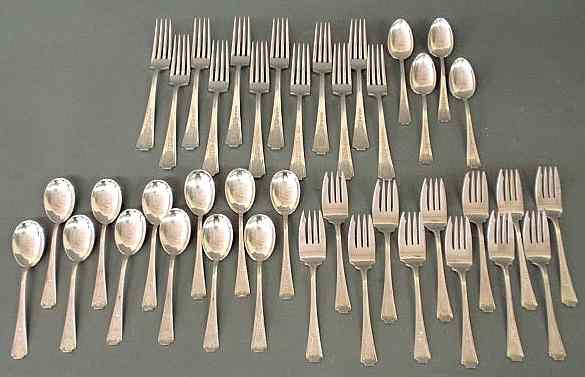 Appraisal: Partial sterling silver flatware service by Durgin division of Gorham