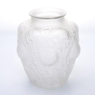 Appraisal: Rene Lalique Domremy colorless glass vase Rene Lalique Domremy colorless