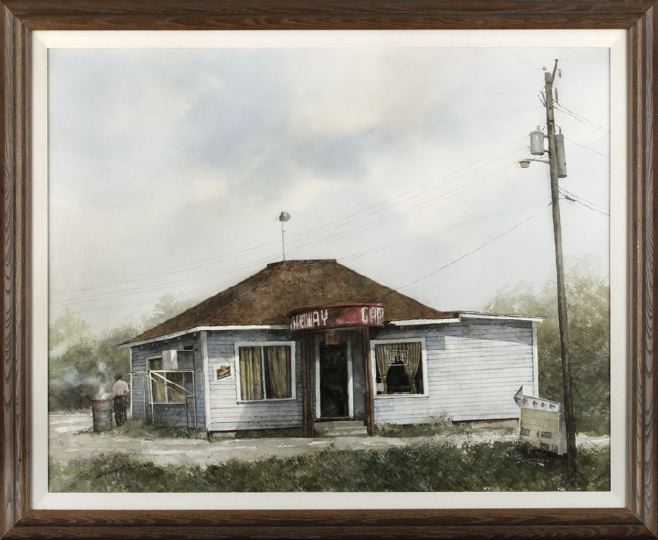 Appraisal: Donny Finley American Alabama Contemporary Mountain Cafe watercolor signed lower