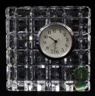 Appraisal: WATERFORD CRYSTAL DESK CLOCK WATERFORD CRYSTAL DESK CLOCK H Having