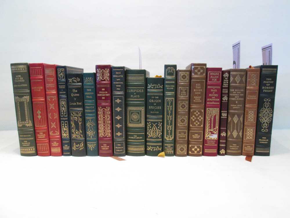 Appraisal: EIGHTEEN LEATHER BOUND BOOKS BY FRANKLIN LIBRARY Titles include The