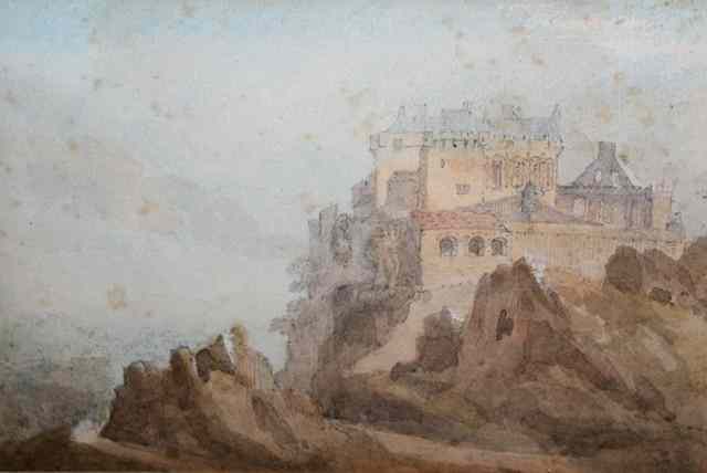 Appraisal: TH CENTURY ENGLISH SCHOOLStirling Castle watercolour x a river landscape