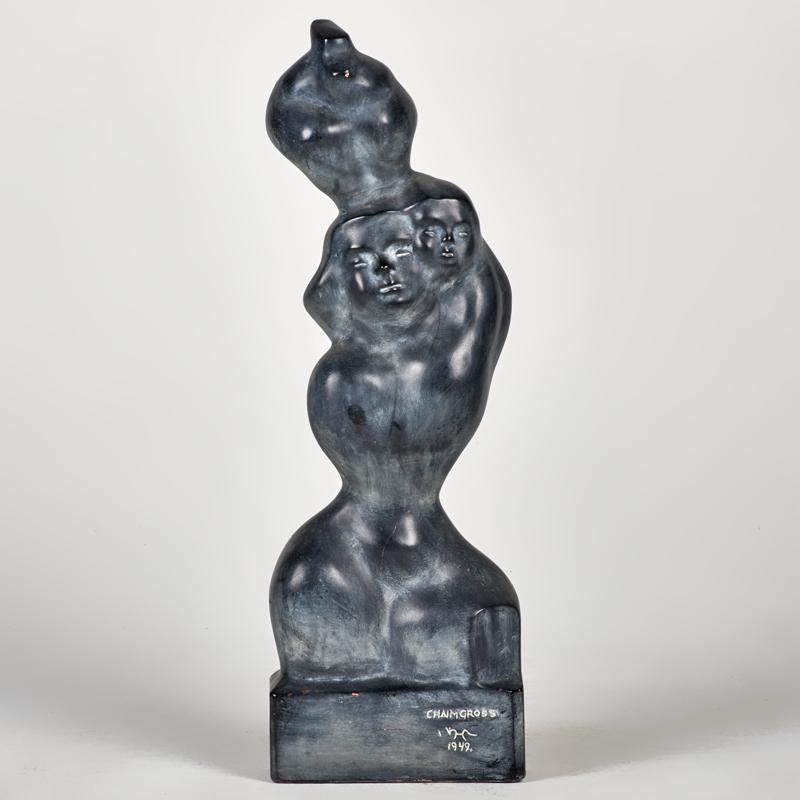 Appraisal: CHAIM GROSS American - Patinated terra cotta of mother and