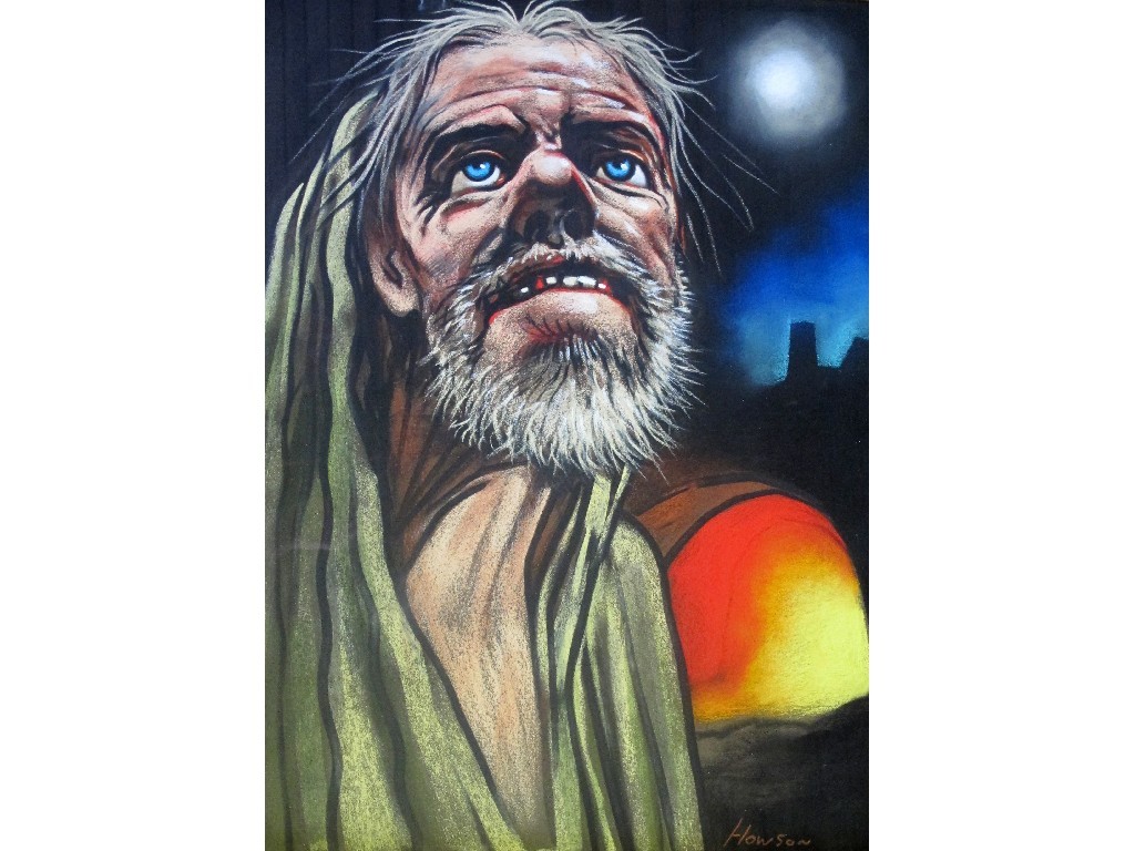 Appraisal: PETER HOWSON OBE b TERAH Pastel signed x cm x