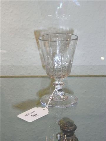 Appraisal: A SINGLE ALE GLASS early th Century inscribed D Cattermole