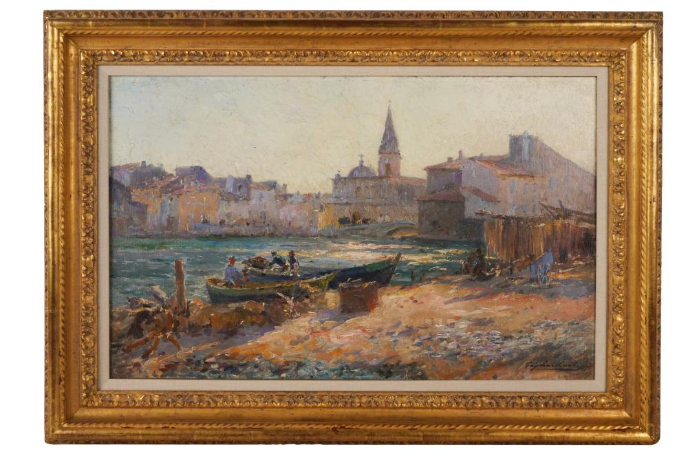 Appraisal: JULIAN GAGLIARDINI - BORD DE MER oil on canvas signed