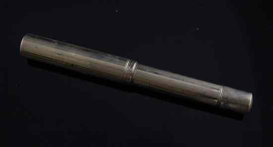 Appraisal: A Watermans Ideal ct gold overlaid fountain pen in Estimate