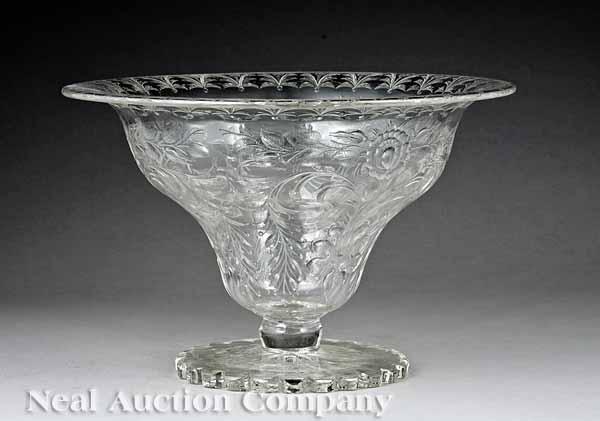 Appraisal: A Good American Cut Glass Footed Center Bowl c signed