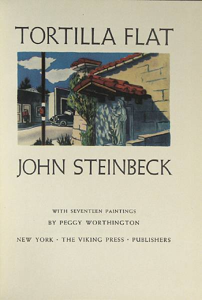 Appraisal: STEINBECK JOHN Tortilla Flat NY Dust jacket Illustrated edition with