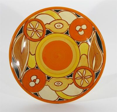 Appraisal: Sliced Fruit' a Clarice Cliff Bizarre plate designed by Clarice