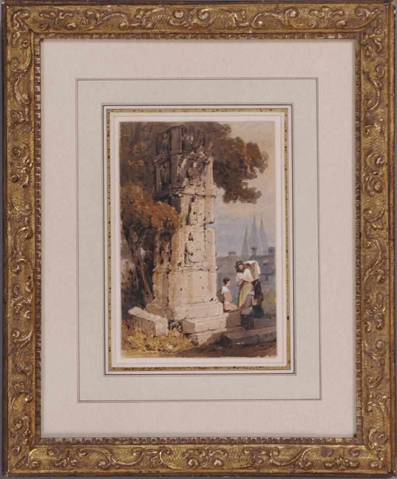 Appraisal: ATTRIBUTED TO SAMUEL PROUT - AT RATISBONNE Watercolor on paper