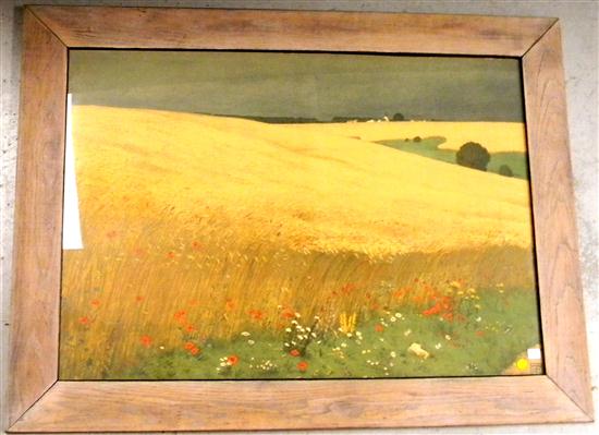 Appraisal: Hans Richard ''von'' Volkman - print fields with flowers framed