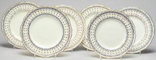 Appraisal: Set of Cauldon English Porcelain Plates Painted with tiny pink