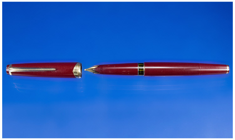 Appraisal: A Montblanc Meisterstuck No German C In burgundy fitted with