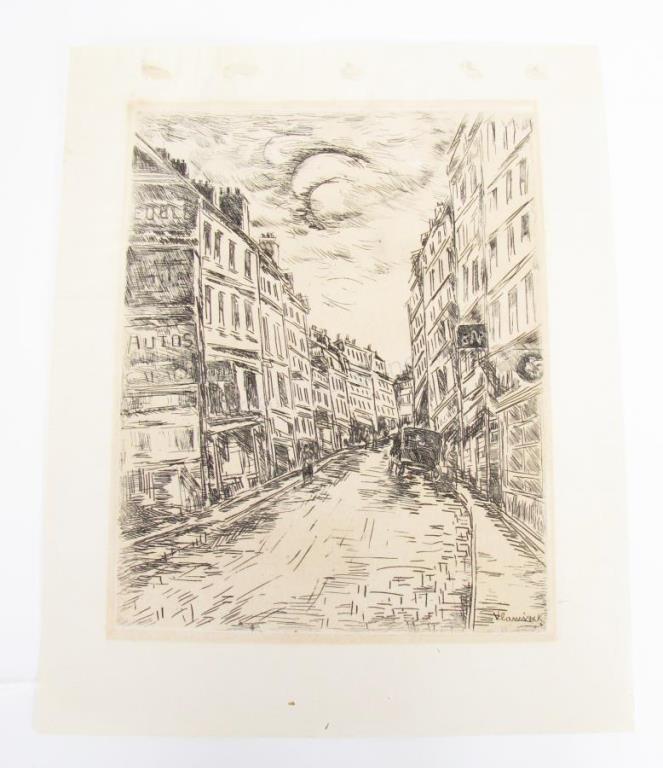 Appraisal: An etching by Maurice de Vlaminck French - signed plate