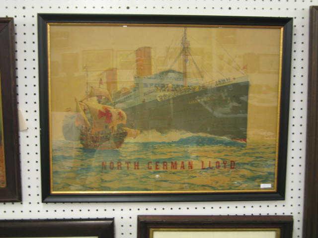 Appraisal: German Vintage Oceanliner Print North German Lloyd circa